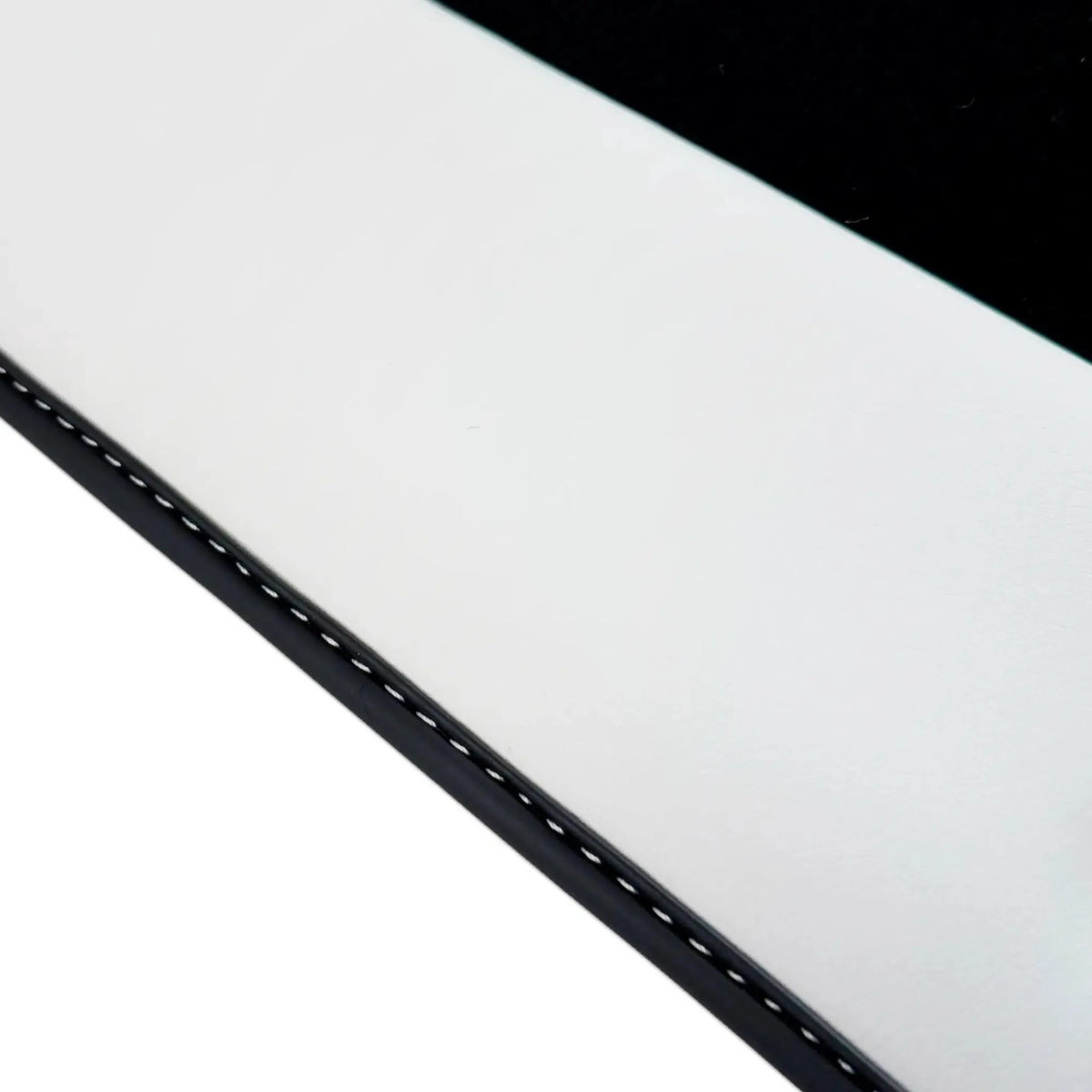 Black Floor Mats for Rolls Royce Shadow (1965-1977) with White Leather