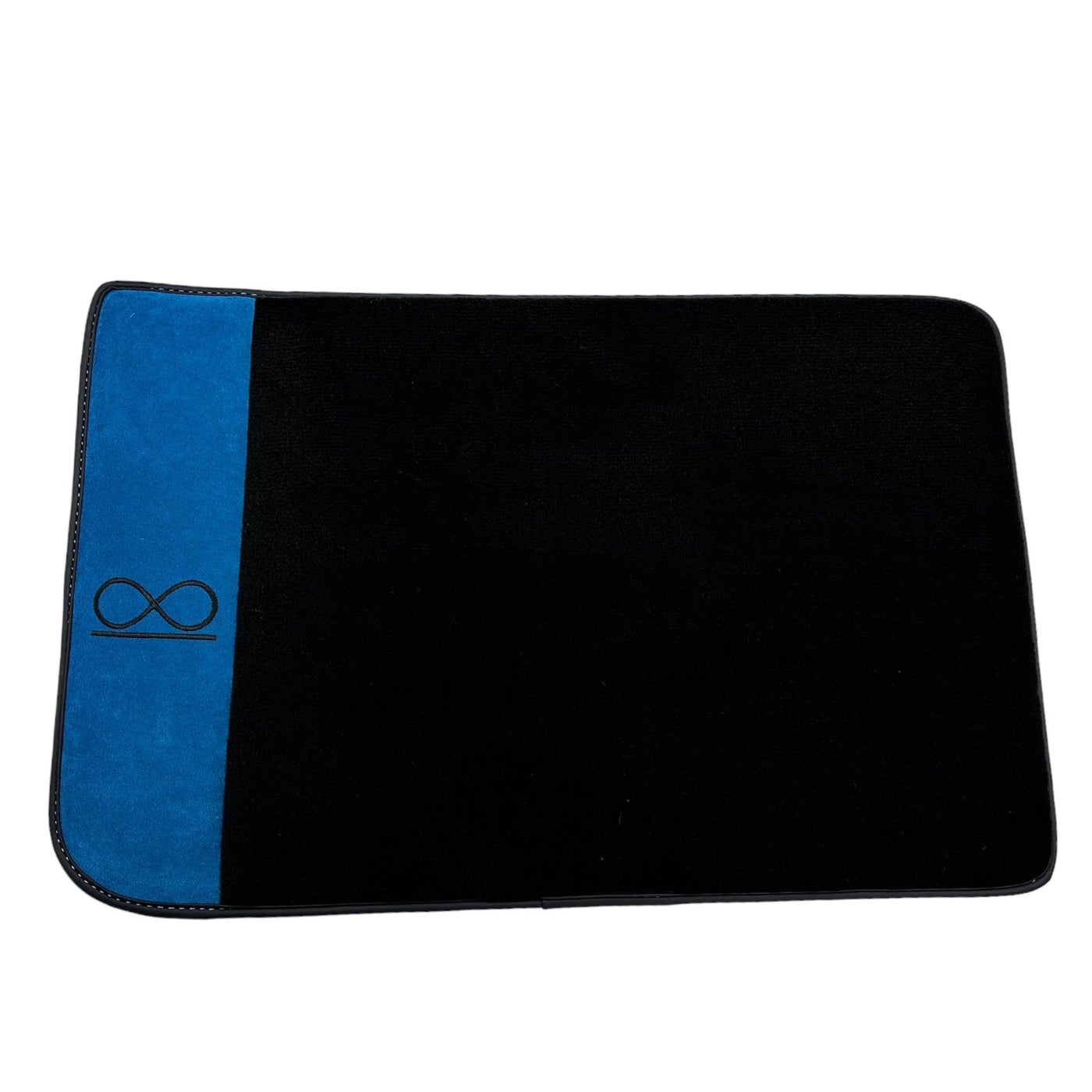 Black Floor Mats For Rolls Royce Spectre (2023-2024) Blue Alcantara Leather - AutoWin