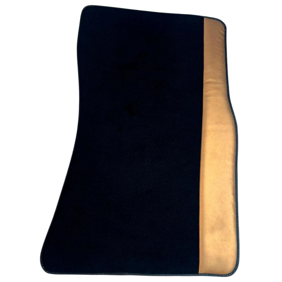 Black Floor Mats for Rolls Royce Spectre (2023-2024) with Gold Leather