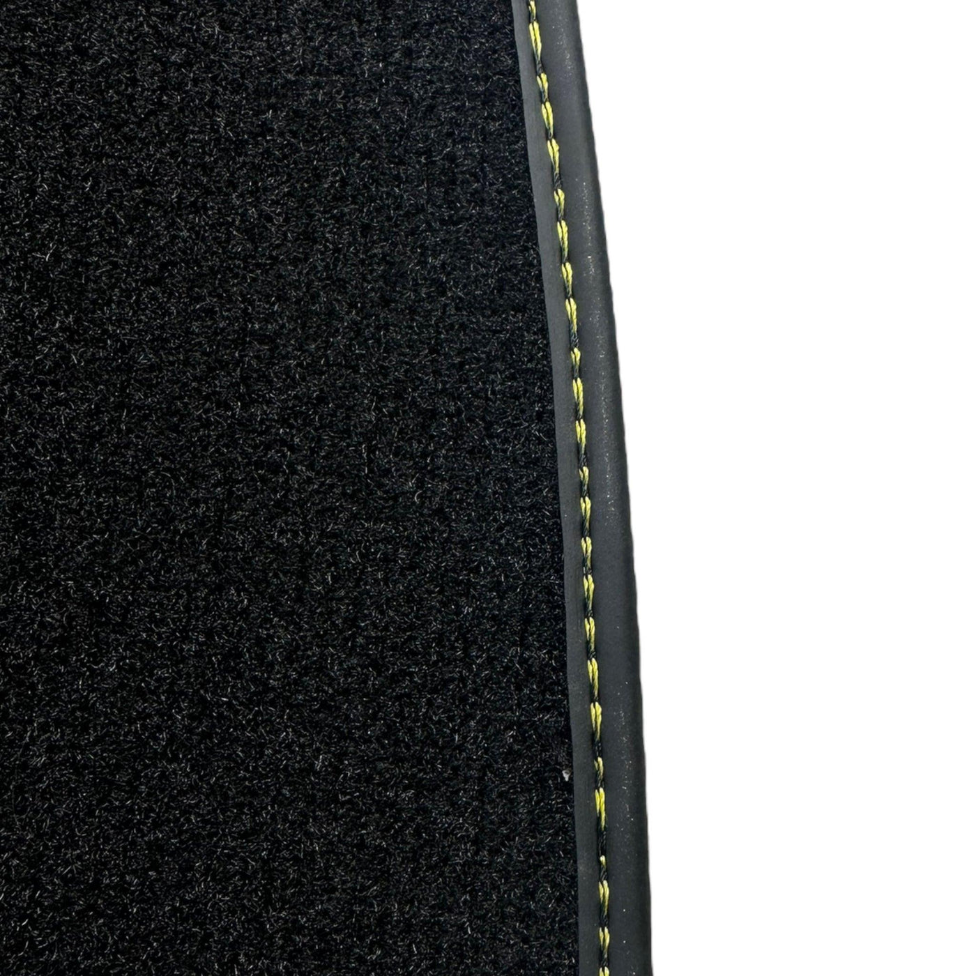 Black Floor Mats For Rolls Royce Spectre (2023-2024) Yellow Leather - AutoWin