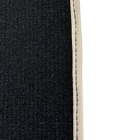 Black Floor Mats For Toyota Land Cruiser 120 (2002-2009) | Beige Trim - AutoWin