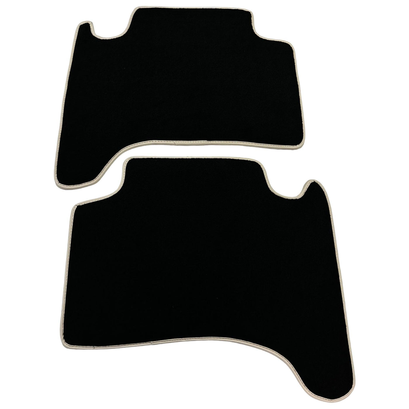 Black Floor Mats For Toyota Land Cruiser 120 (2002-2009) | Beige Trim - AutoWin