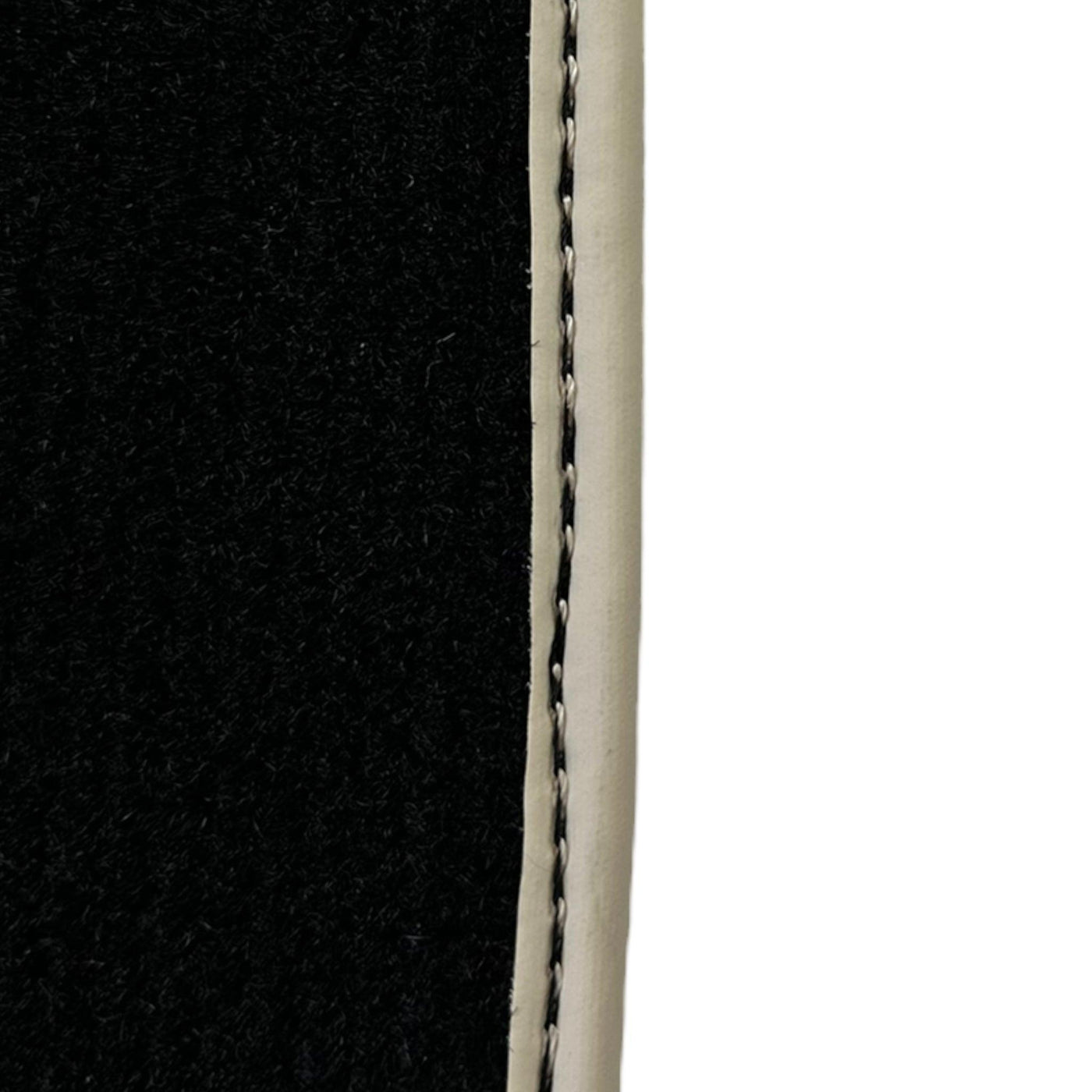 Black Floor Mats For Toyota Land Cruiser 150 (2009-2022) Beige Trim | ER56 Design - AutoWin