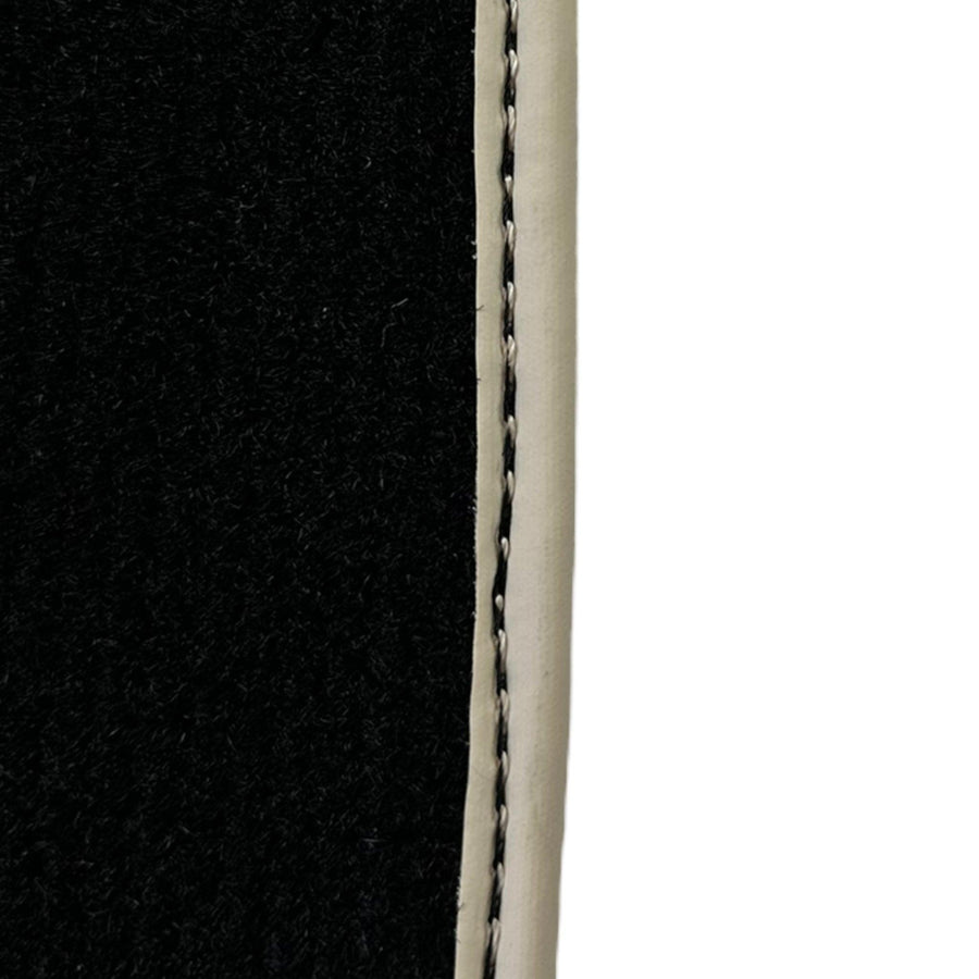Black Floor Mats For Toyota Land Cruiser 150 (2009-2022) Beige Trim | ER56 Design - AutoWin