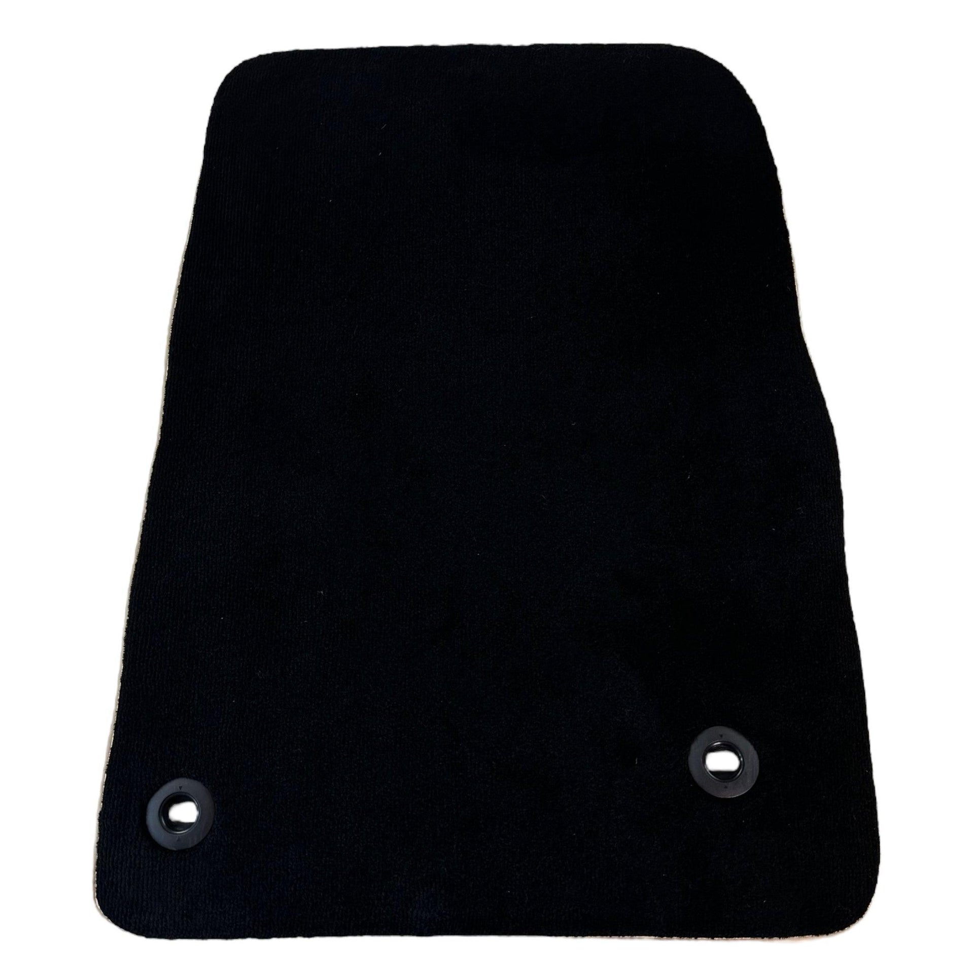 Black Floor Mats For Toyota Land Cruiser 150 (2009-2022) | Beige Trim - AutoWin