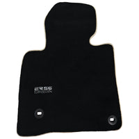 Black Floor Mats For Toyota Land Cruiser 200 (2008-2012) Beige Trim | ER56 Design - AutoWin