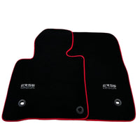 Black Floor Mats For Toyota Land Cruiser 200 (2008-2012) Red Trim | ER56 Design - AutoWin