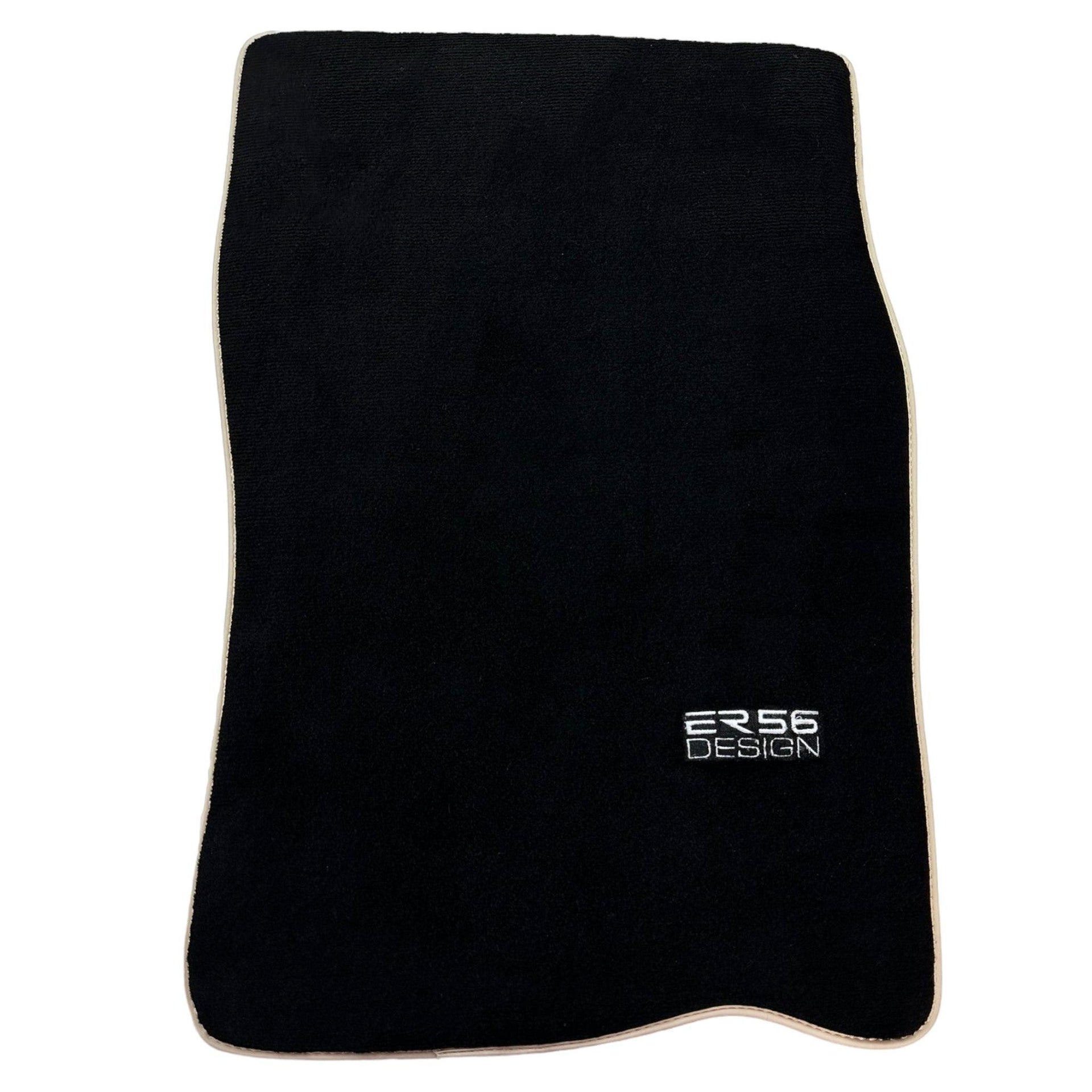 Black Floor Mats For Toyota Land Cruiser 80 (1985-1997) Beige Trim | ER56 Design - AutoWin