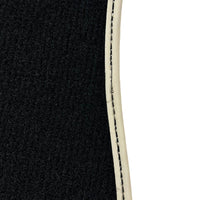 Black Floor Mats For Toyota Land Cruiser 90 (1997-2003) | Beige Trim - AutoWin