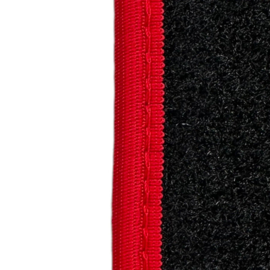 Black Floor Mats for Toyota Prius (2009-2012) ER56 Design with Red Trim - AutoWin