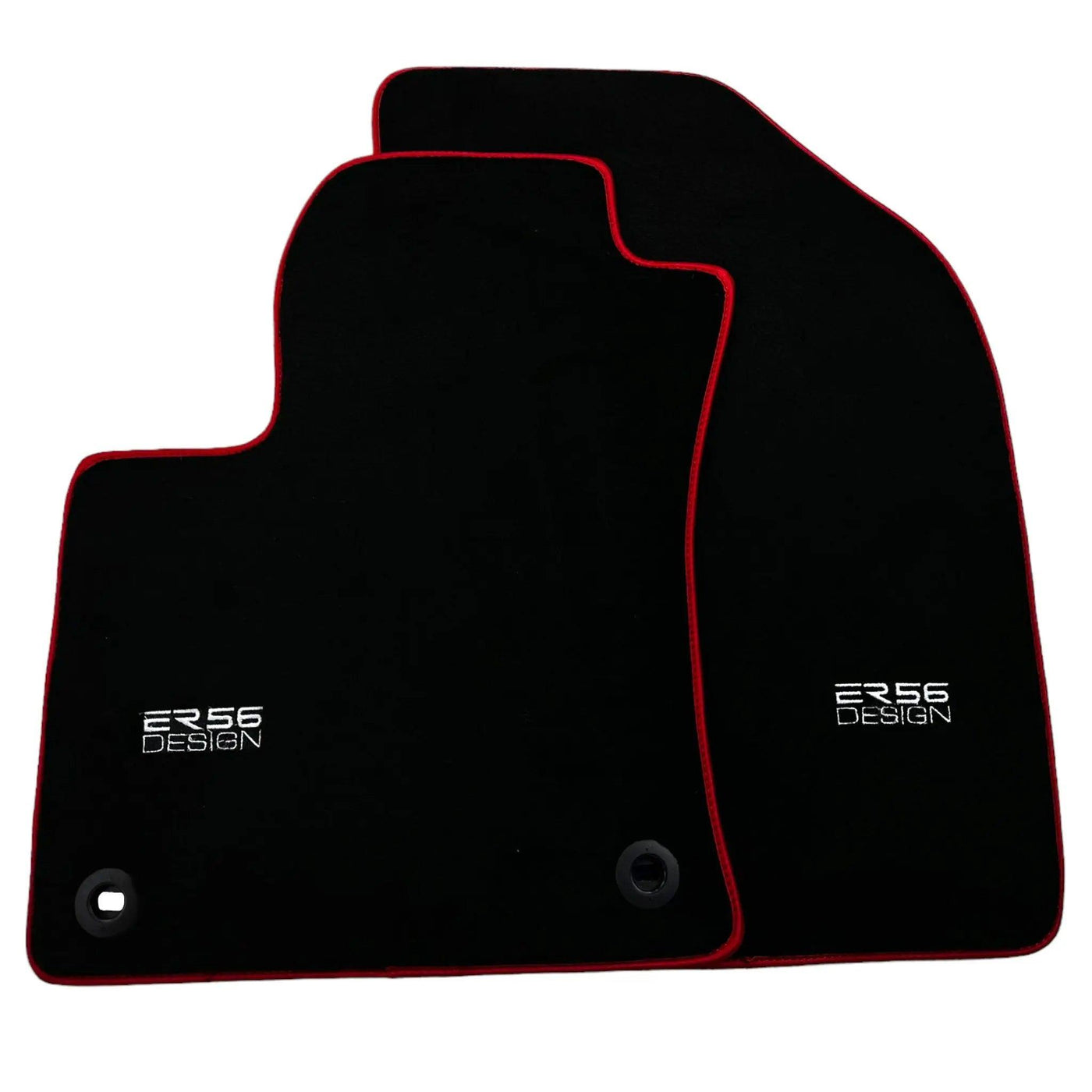 Black Floor Mats for Toyota Prius (2016-2021) ER56 Design with Red Trim - AutoWin