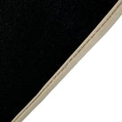 Black Floor Mats With Beige Trim For Audi A6 C8 Sedan (2018-2023) ER56 Design - AutoWin