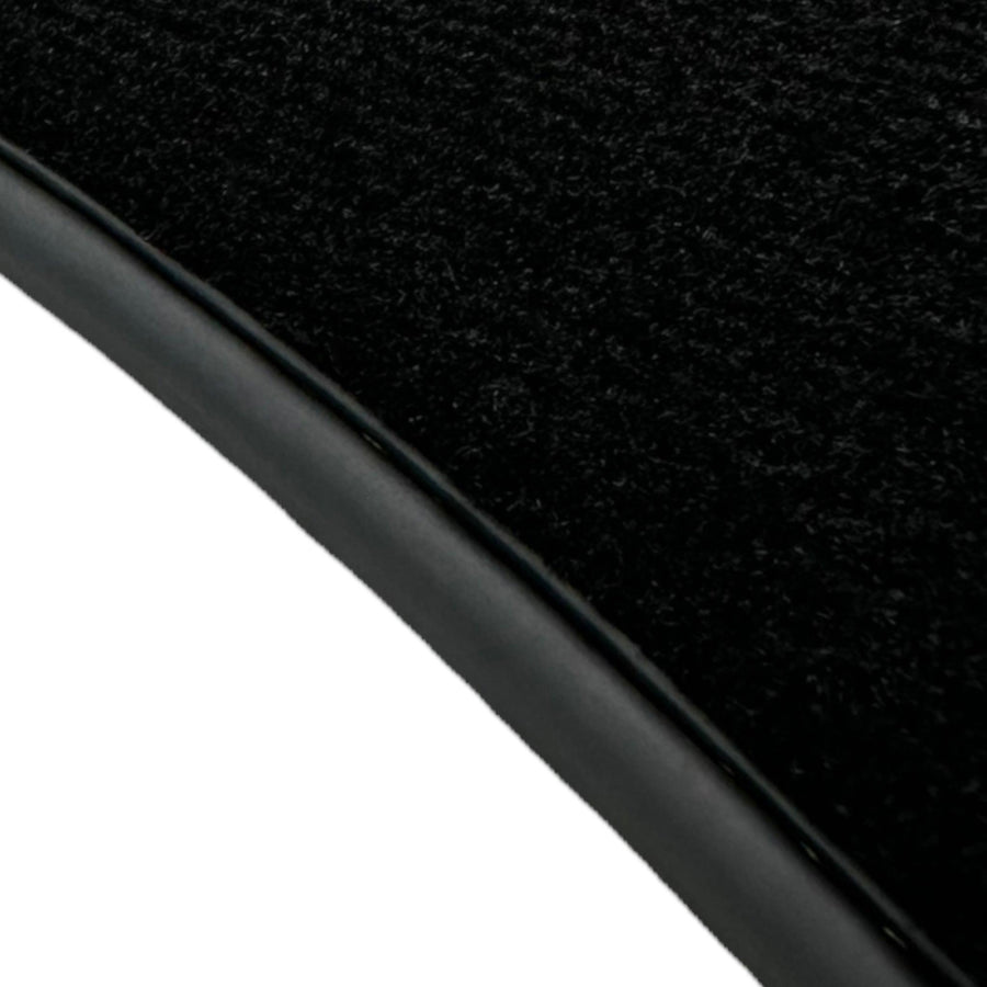 Black Floor Mats with Leather for BMW 1 Series F70 - "Jet Fuel Only" - AutoWin