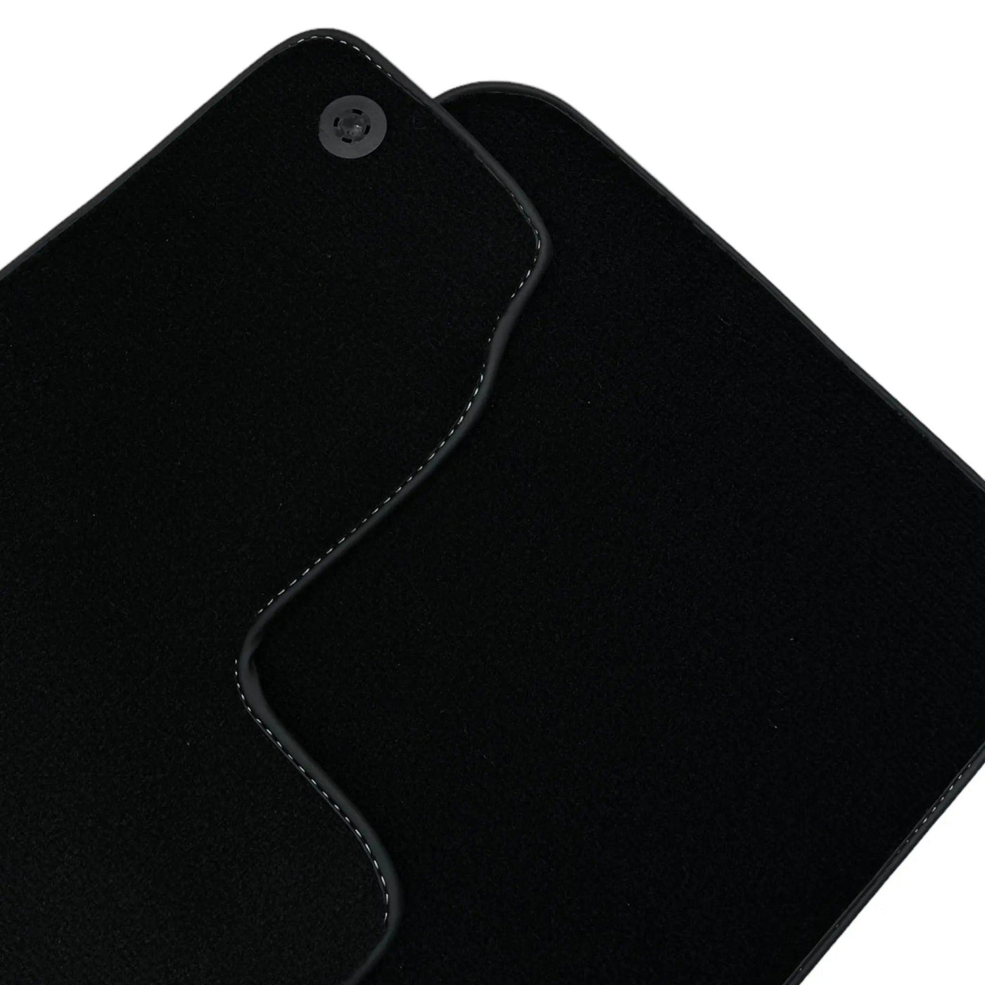 Black Floor Mats with Leather for Lamborghini Gallardo (2004-2014) - Fighter Jet Edition - AutoWin