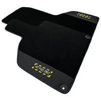 Black Floor Mats with Leather for Lamborghini Huracan (2014-2023) - Fighter Jet Edition - AutoWin