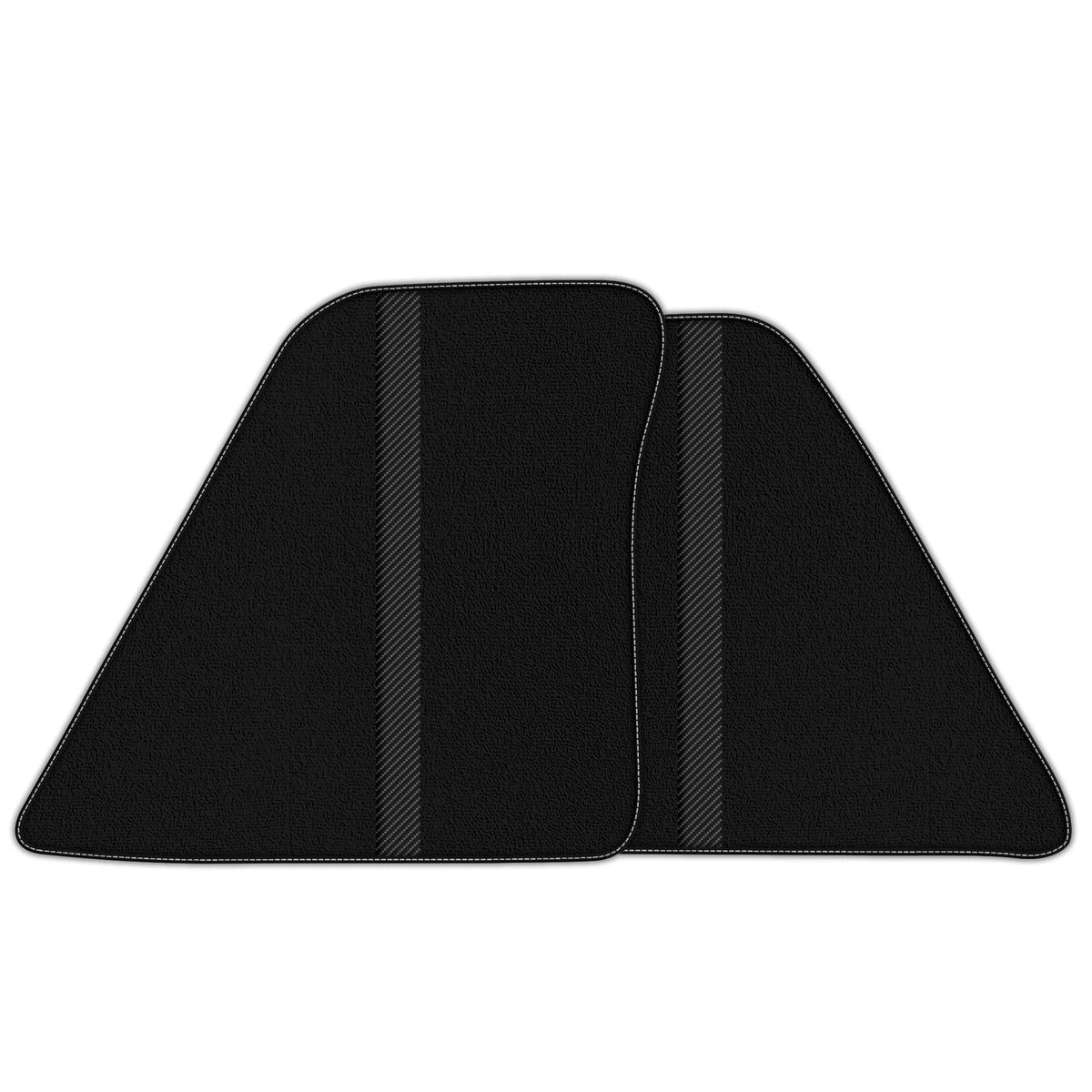 Black Floor Mats with Leather Line for Ferrari 296 GTS (2022-2027) - Various Colors