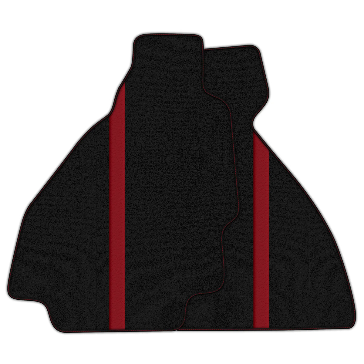 Black Floor Mats with Leather Line for Ferrari 328 GTS (1985-1989) - Various Colors