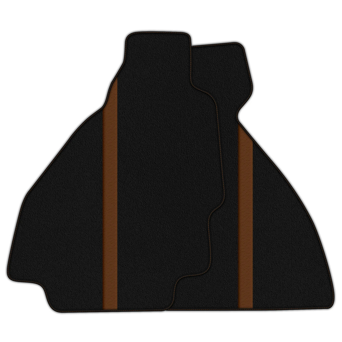 Black Floor Mats with Leather Line for Ferrari 328 GTS (1985-1989) - Various Colors