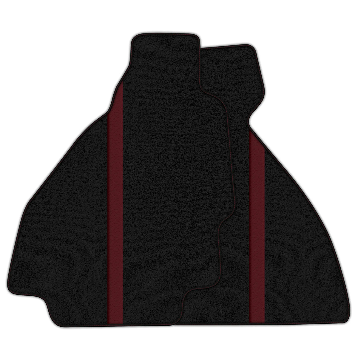 Black Floor Mats with Leather Line for Ferrari 328 GTS (1985-1989) - Various Colors