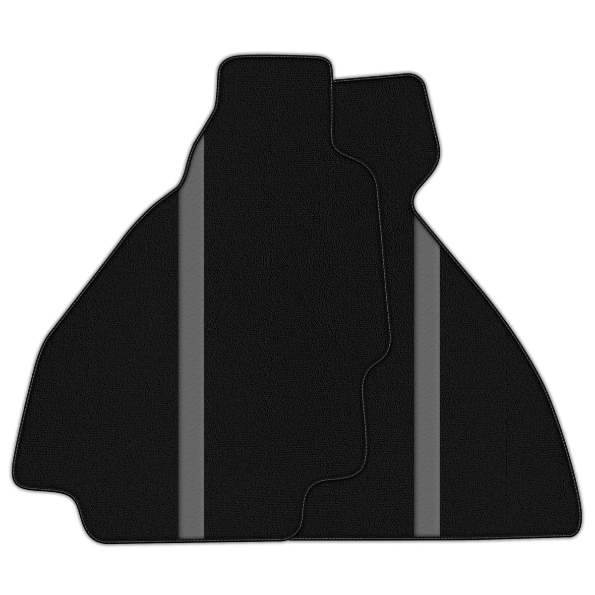 Black Floor Mats with Leather Line for Ferrari 328 GTS (1985-1989) - Various Colors