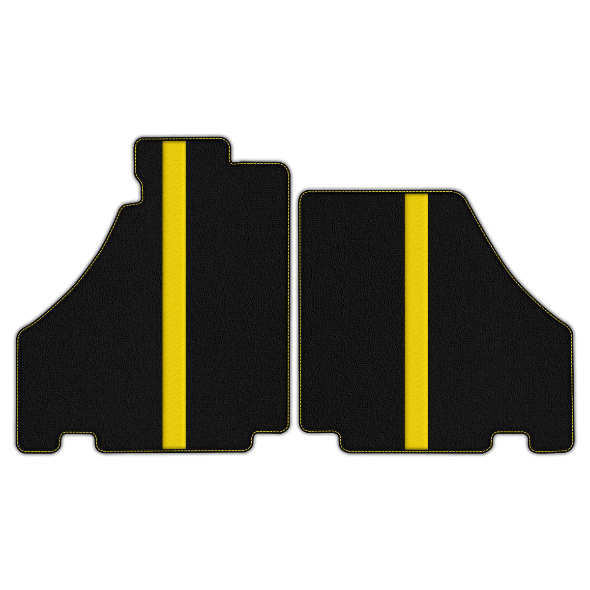 Black Floor Mats with Leather Line for Ferrari 360 (1999-2005) - Various Colors
