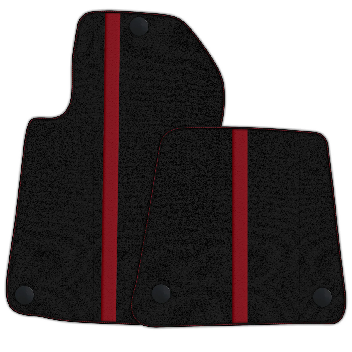 Black Floor Mats with Leather Line for Ferrari 599 Coupe (2006-2012) - Various Colors