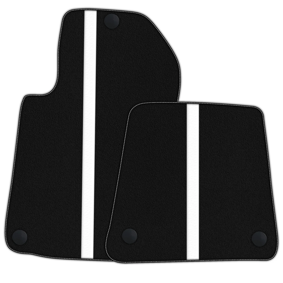 Black Floor Mats with Leather Line for Ferrari 599 Coupe (2006-2012) - Various Colors