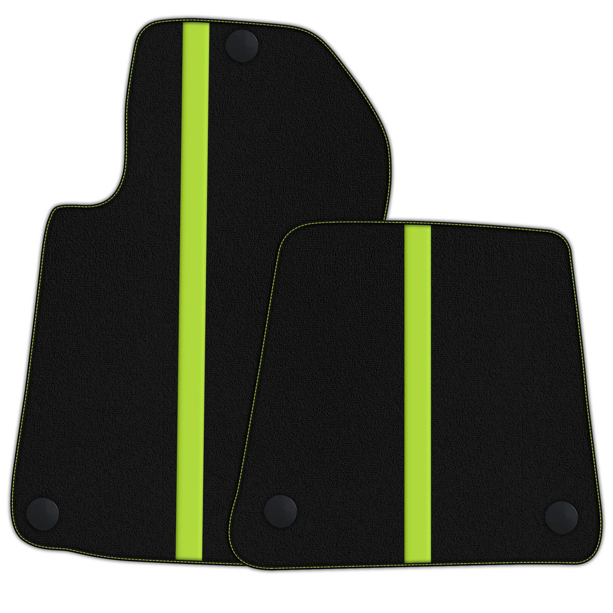 Black Floor Mats with Leather Line for Ferrari 599 Coupe (2006-2012) - Various Colors