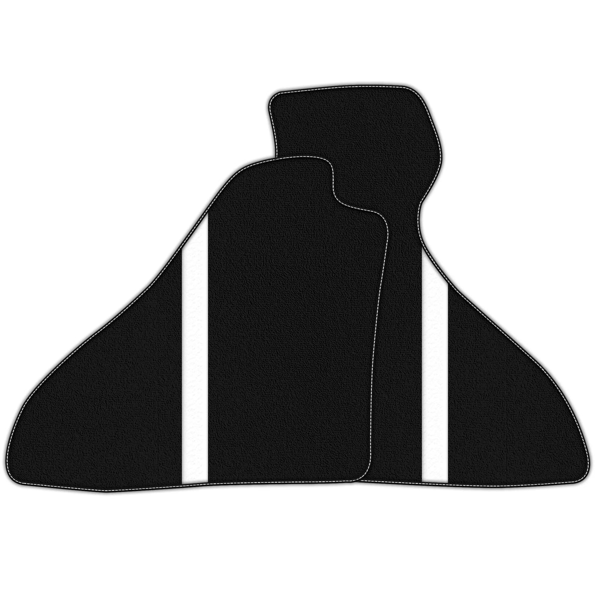 Black Floor Mats with Leather Line for Ferrari Mondial Convertible (1980-1993) - Various Colors