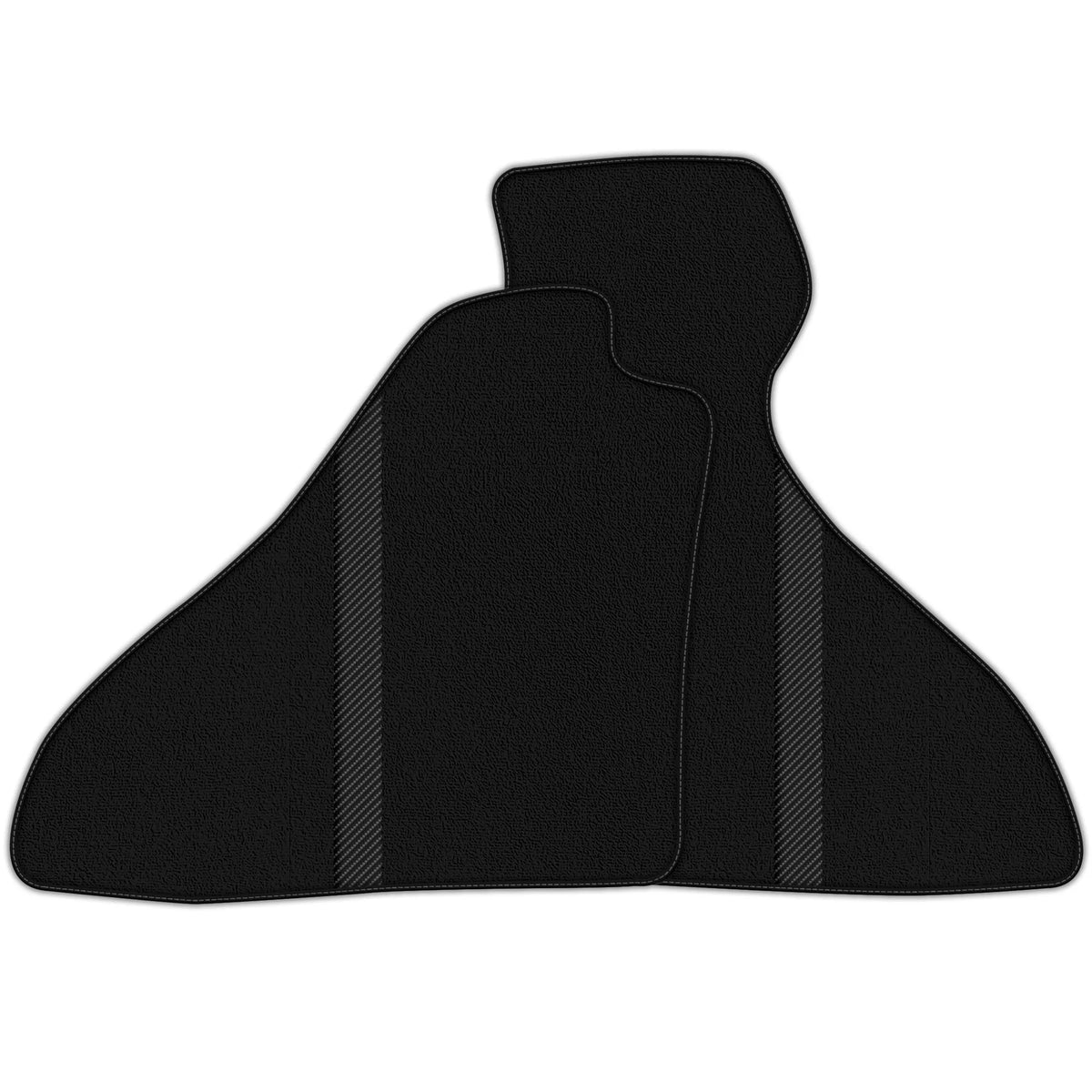 Black Floor Mats with Leather Line for Ferrari Mondial Convertible (1980-1993) - Various Colors