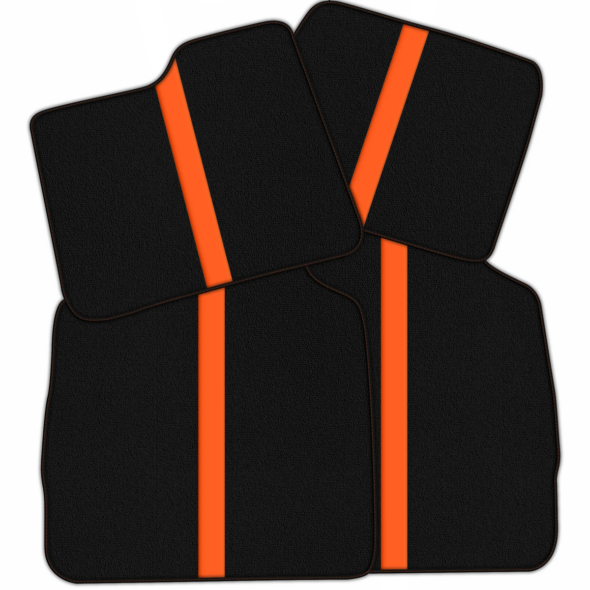 Black Floor Mats with Leather Line for Ferrari Purosangue (2023-2027) - Various Colors
