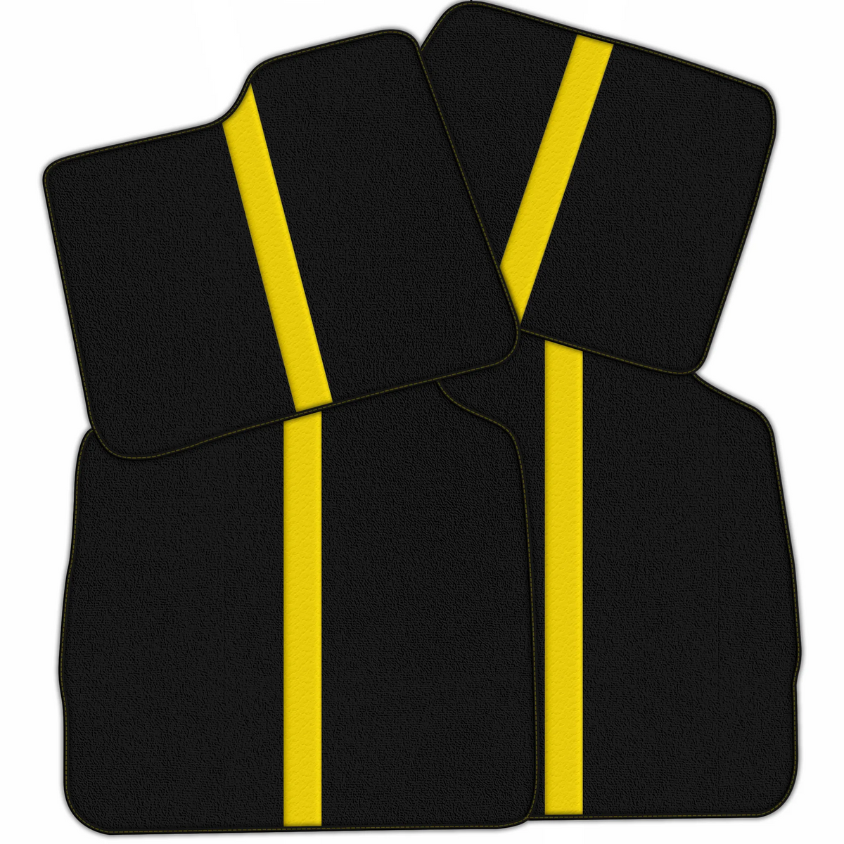 Black Floor Mats with Leather Line for Ferrari Purosangue (2023-2027) - Various Colors