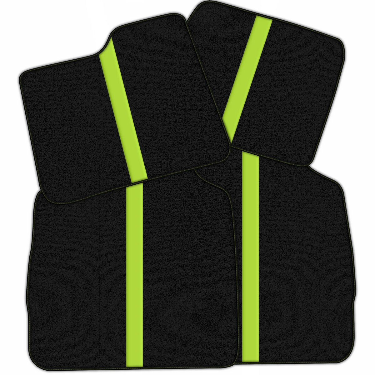 Black Floor Mats with Leather Line for Ferrari Purosangue (2023-2027) - Various Colors