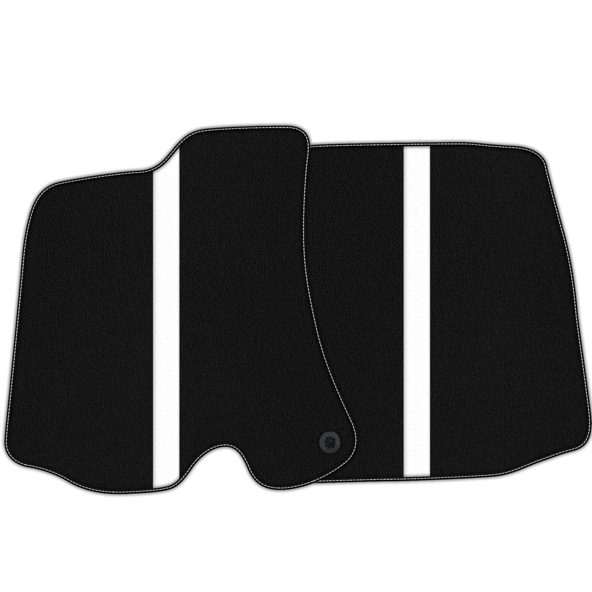 Black Floor Mats with Leather Line for Ferrari Roma (2021-2027) - Various Colors