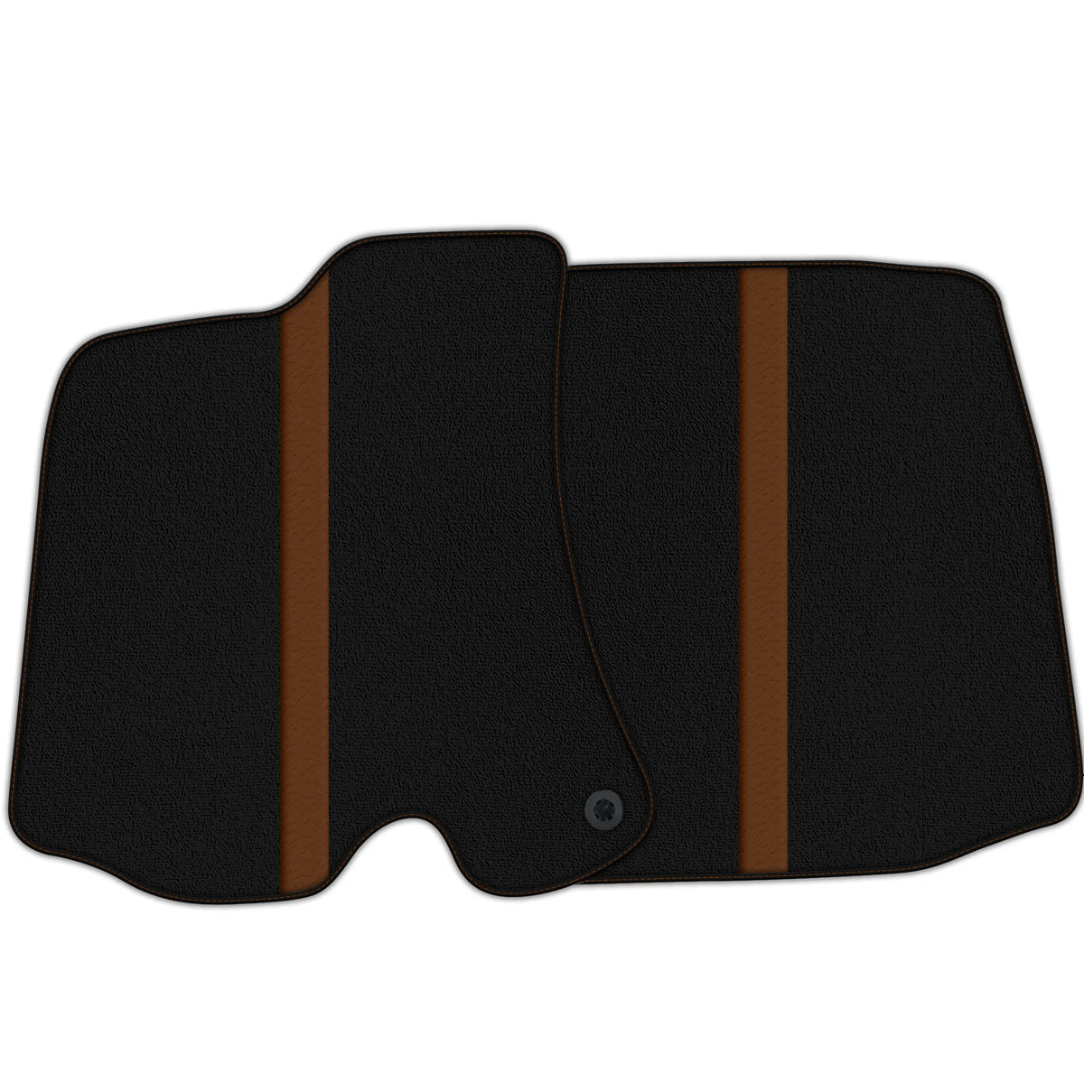 Black Floor Mats with Leather Line for Ferrari Roma (2021-2027) - Various Colors