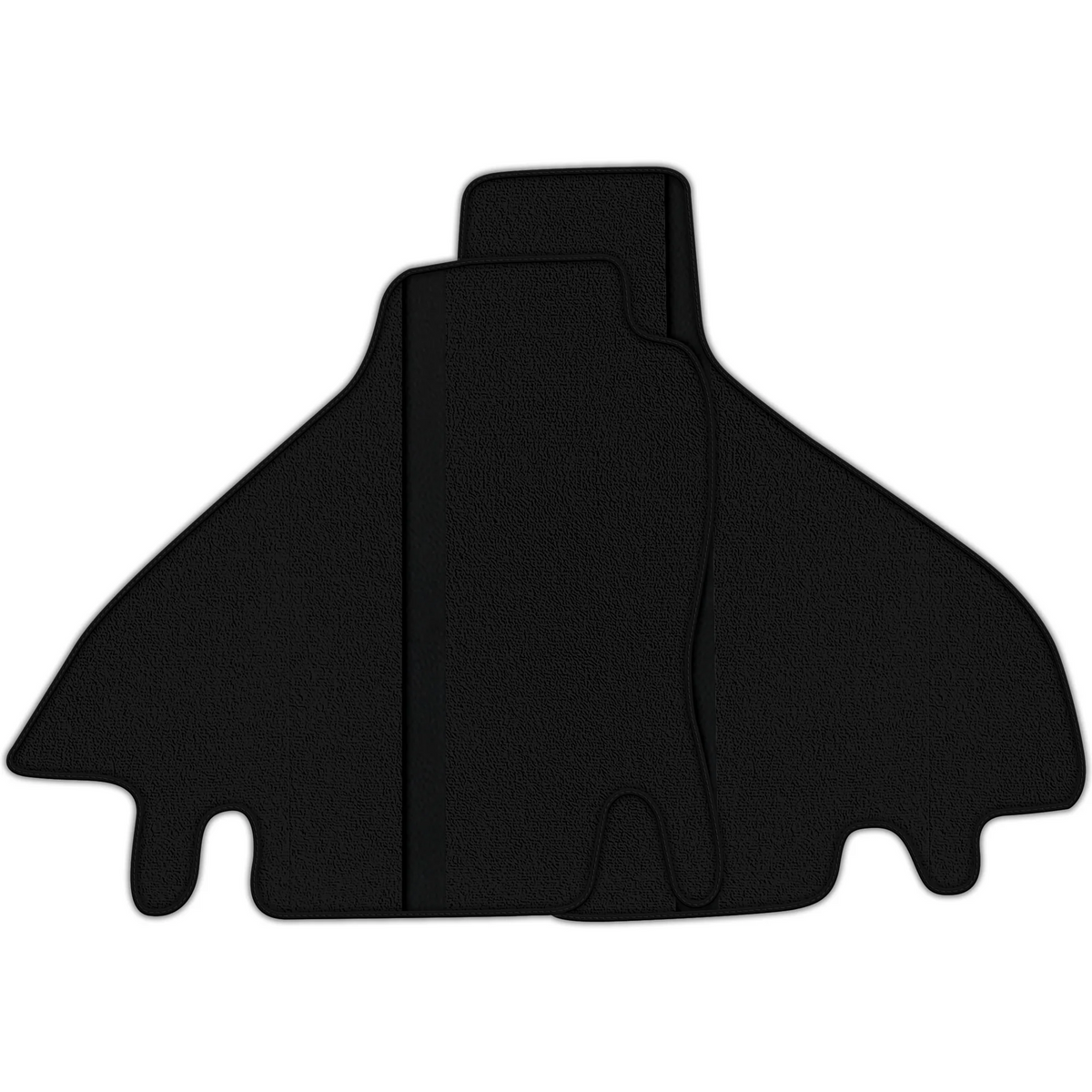 Black Floor Mats with Leather Line for Ferrari Testarossa (1984–1996) - Various Colors