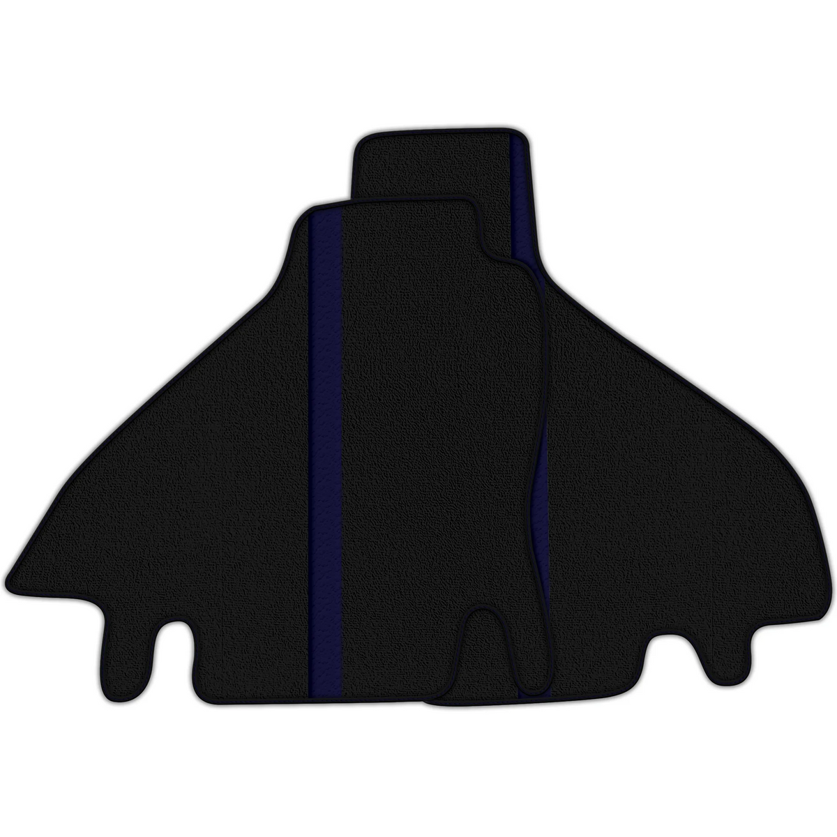 Black Floor Mats with Leather Line for Ferrari Testarossa (1984–1996) - Various Colors