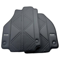 Black Leather Floor Mats For Ferrari 458 GT2 (2012-2015) ER56 Design - AutoWin