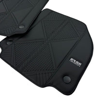 Black Leather Floor Mats For Ferrari 458 Italia (2009-2015) ER56 Design - AutoWin