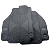 Black Leather Floor Mats For Ferrari 488 GTB (2016-2022) ER56 Design - AutoWin