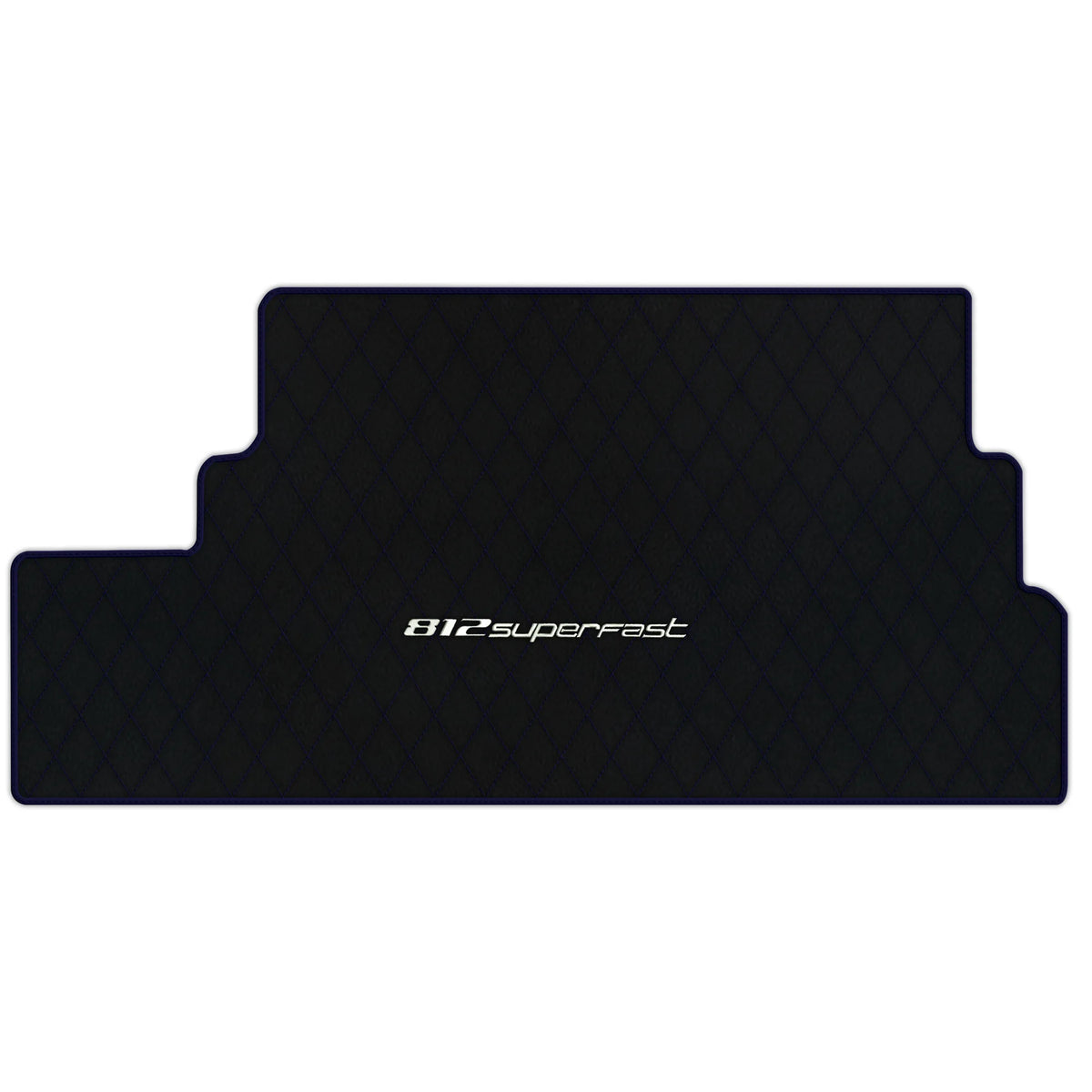 Black Leather Floor Mats for Ferrari 812 Superfast (2018-2023) with Single Diamond Pattern | Full Set Option