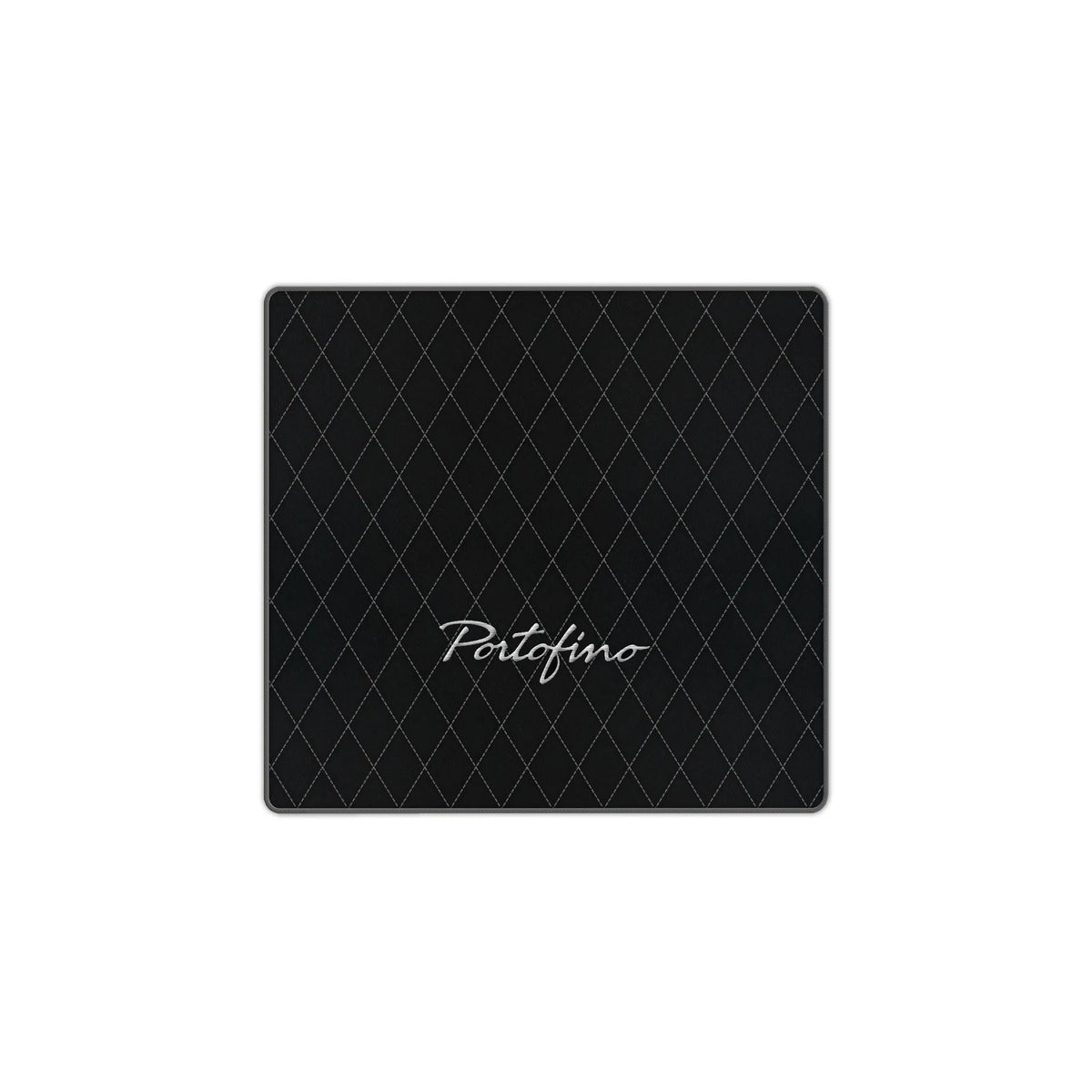 Black Leather Floor Mats for Ferrari Portofino (2018-2023) with Single Diamond Pattern | Full Set Option