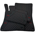 Black Leather Floor Mats For Mercedes Benz GLS-Class X167 Maybach (2020-2023) | ER56 Design