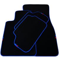Black Mats For BMW M5 G90 (2023-2026) Sedan | Blue Trim - AutoWin