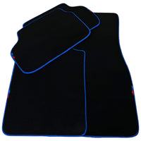 Black Mats For BMW M5 G90 (2023-2026) Sedan | Blue Trim - AutoWin