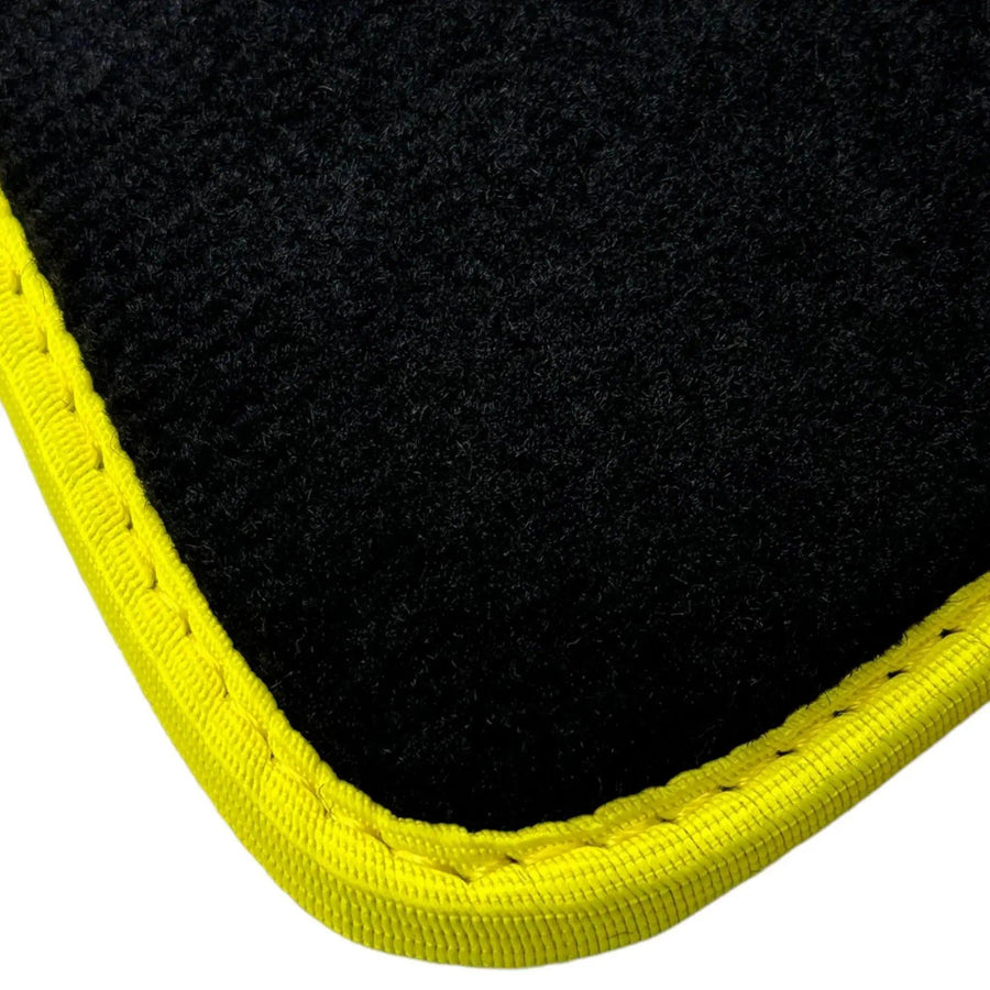 Black Mats For BMW 1 Series F70 | Fighter Jet Edition | Yellow Trim - AutoWin