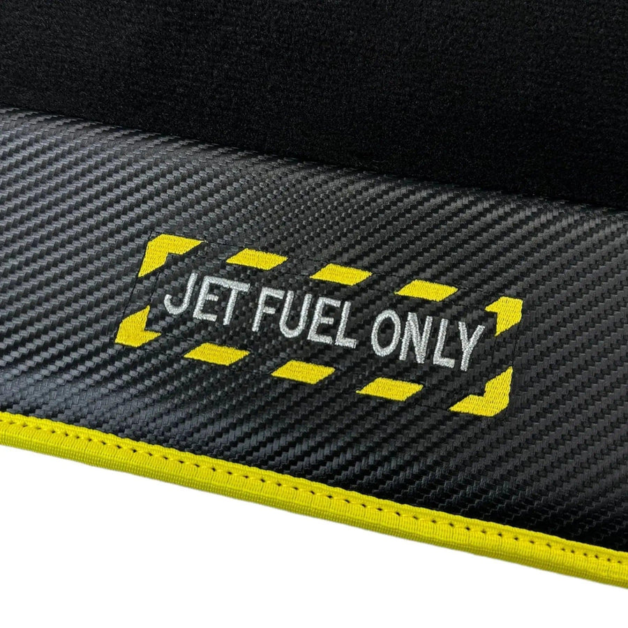 Black Mats For BMW Gran Tourer F46 (2015-2022) 5 Seats | Fighter Jet Edition | Yellow Trim - AutoWin