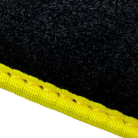 Black Mats For BMW G60 (2023-2026) Sedan | Fighter Jet Edition | Yellow Trim - AutoWin