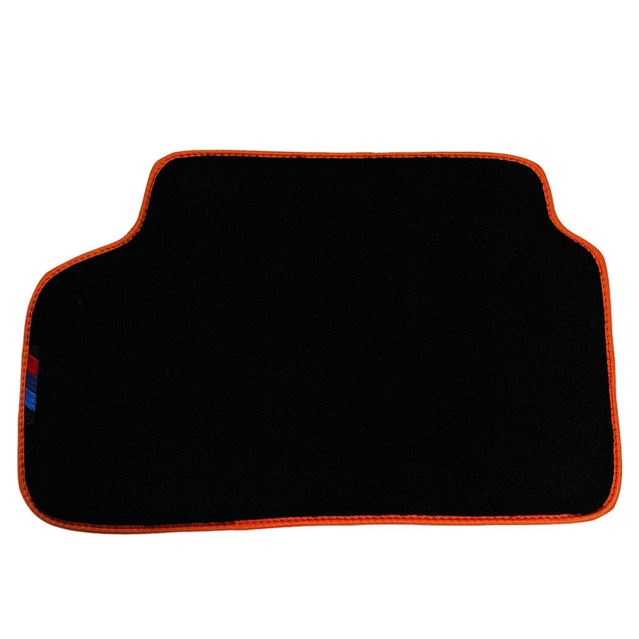 Black Mats For BMW Gran Tourer F46 (2015-2022) 5 Seats | Orange Trim - AutoWin