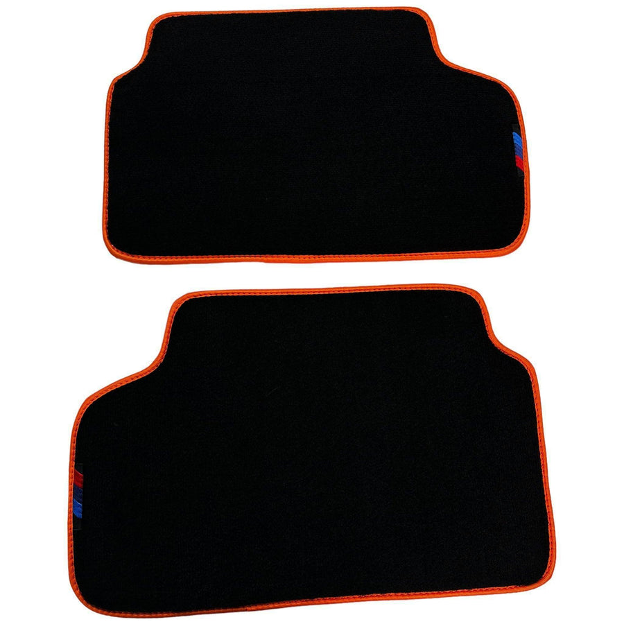 Black Mats For BMW Gran Tourer F46 (2015-2022) 5 Seats | Orange Trim - AutoWin